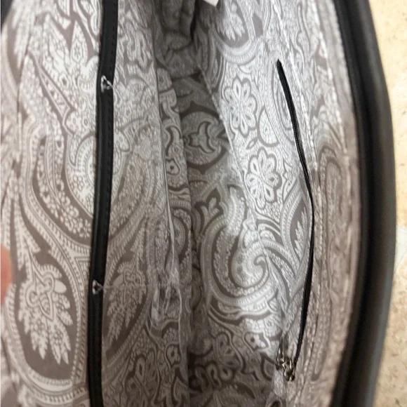 Black Patterned Shoulder Bag - Picture 3 of 9